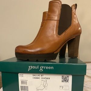 Paul Green Dallas boot Size 7 cognac
